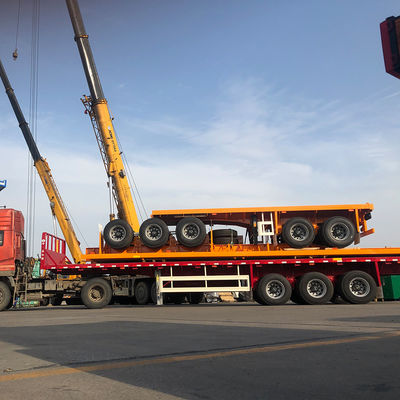 Containerschip CIMC 20ft Container Flatbed Semi Trailer met 12uints Twist Locks