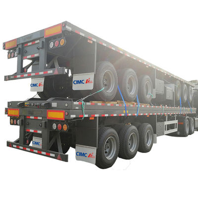12400*2500*1580mm, 12400*2500*1580mm CIMC 3 Assen Container Platbed Semi-trailer 60tons