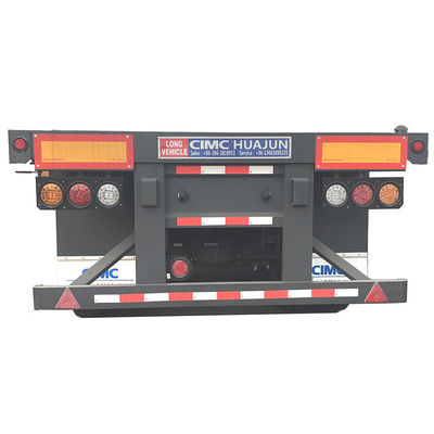 12400*2500*1580mm, 12400*2500*1580mm CIMC 3 Assen Container Platbed Semi-trailer 60tons