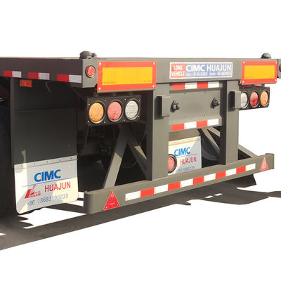 12400*2500*1580mm, 12400*2500*1580mm CIMC 3 Assen Container Platbed Semi-trailer 60tons