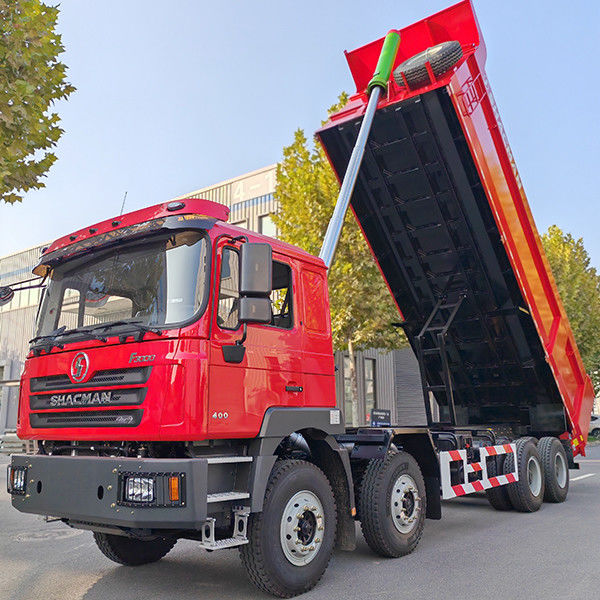 12 Voorwaarts schakelen Shacman 8X4 F3000 Dump Trucks voor zware machines Flat Cab